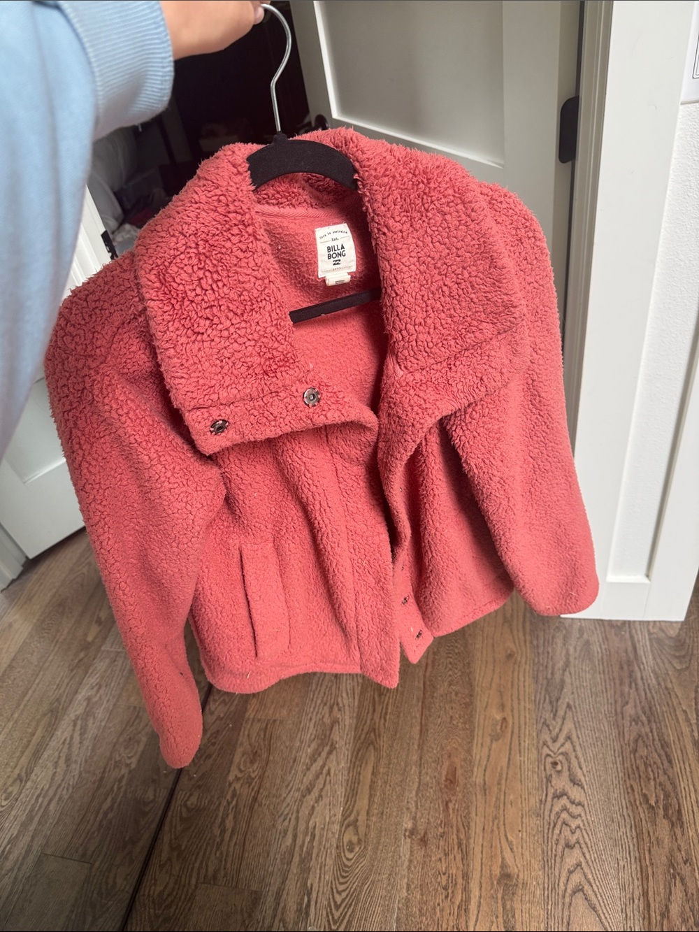 Billabong Coral Pink Sherpa Jacket